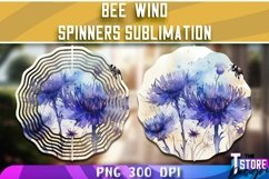 Bee Wind Spinners Sublimation | PNG Design |300 DPI| Bee PNG Product Image 1