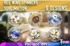 Bee Wind Spinners Sublimation|Bee Kind Wind Spinners|3d bee Product Image 1