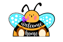 Layered Bee Welcome Home Sign Laser Cut SVG Template Design Product Image 2