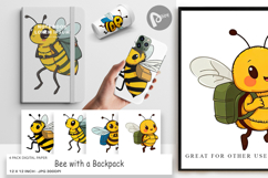 Digital Paper Bee with Backpack Product Image 1