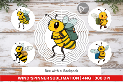 Wind Spinner Bee with Backpack Product Image 1