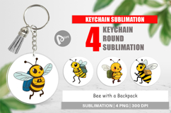 Keychain Bee with Backpack Product Image 1