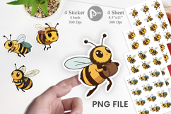 Bee with Backpack Sticker Product Image 1