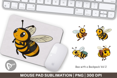 Mouse Pad Bee with Backpack Product Image 1