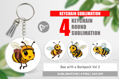 Keychain Bee with Backpack Product Image 1