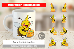 Mug Wrap Bee with Birthday Cake Product Image 1