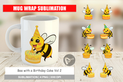 Mug Wrap Bee with Birthday Cake Product Image 1