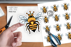 Bee with Crown Sticker Product Image 1