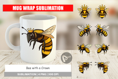 Mug Wrap Bee with Crown Product Image 1