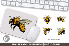 Mouse Pad Bee with Crown Product Image 1