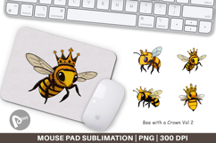 Mouse Pad Bee with Crown Product Image 1