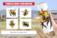 Tumbler Bee with Crown Product Image 1