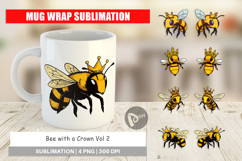 Mug Wrap Bee with Crown Product Image 1