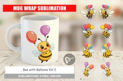 Mug Wrap Bee with Balloons Product Image 1