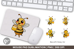 Mouse Pad Bee with Honey Jar Product Image 1