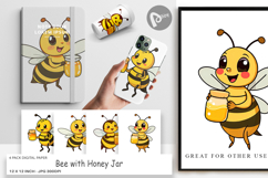 Digital Paper Bee with Honey Jar Product Image 1