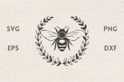 Bee with Laurel SVG Product Image 1