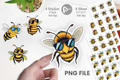 Cool Bee Sticker Product Image 1