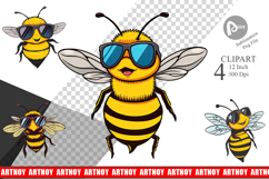 Cool Bee Clipart Product Image 1