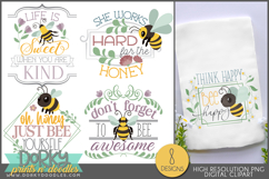 Bee Positive Inspirational Clipart Bundle Product Image 9
