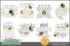 Bee Positive Inspirational Clipart Bundle Product Image 10