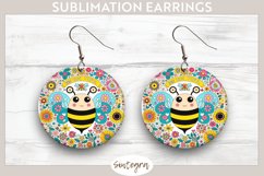 Bee You tiful v9 Round Earrings Sublimation Product Image 1