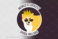 World's coolest shiba inu dad - funny Japanese dog print Product Image 2