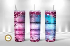 Purple Wooden Skinny Tumbler| 20 Oz & 30 Oz Tumbler Template Product Image 2