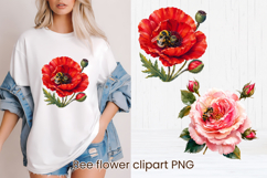 Cute bee flower summer clipart PNG design Product Image 1