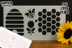 Bee Happy Stencil Laser SVG Product Image 1