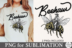 Beehaw PNG, Western Bee Shirt Design Product Image 1