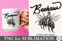Beehaw PNG, Western Bee Shirt Design Product Image 2