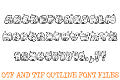 Beehive Letters Font Cartoon Bees Honey ABC OTF Type Product Image 2