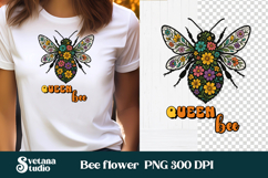 Bee flower clipart PNG design | Summer bee sublimation Product Image 1