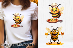 Cute bee clipart PNG design | Summer funny bee sublimation Product Image 1