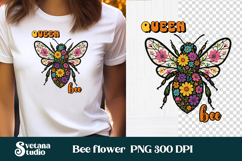 Bee flower clipart PNG design | Summer bee sublimation Product Image 1