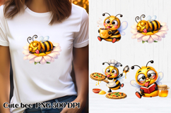 Cute bee clipart PNG design | Summer funny bee sublimation Product Image 1