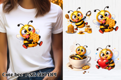 Cute bee clipart PNG design | Summer funny bee sublimation Product Image 1