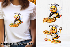Cute bee clipart PNG design | Summer funny bee sublimation Product Image 1