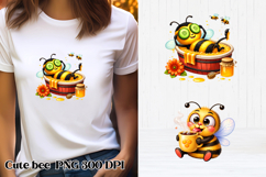 Cute bee clipart PNG design | Summer funny bee sublimation Product Image 1