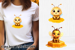 Cute bee clipart PNG design | Summer funny bee sublimation Product Image 1