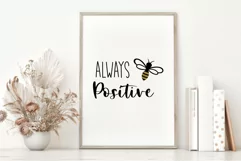 Bee Positive SVG, Motivational SVG for Cricut DIY project Product Image 3