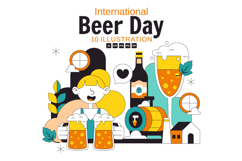 10 International Beer Day Illustration Product Image 1