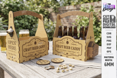 Wooden Beer Bottle Caddy Laser Cut Bundle | Father’s Day SVG Product Image 24