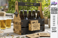 Wooden Beer Bottle Caddy Laser Cut Bundle | Father’s Day SVG Product Image 25