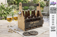 Wooden Beer Bottle Caddy Laser Cut Bundle | Father’s Day SVG Product Image 23