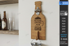 Beer Bottle Opener Laser Cut | Wall Mounted Bottle Opener Product Image 1