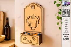 Beer Bottle Opener Laser Cut|Home Bar|Wall Décor|Bar Tool Product Image 1