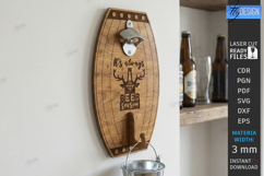 Beer Bottle Opener Laser Cut Bundle | Wall Decor | Glowforge Product Image 15