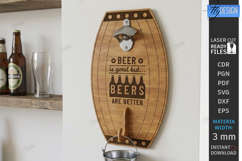 Beer Bottle Opener Laser Cut Bundle | Wall Decor | Glowforge Product Image 16